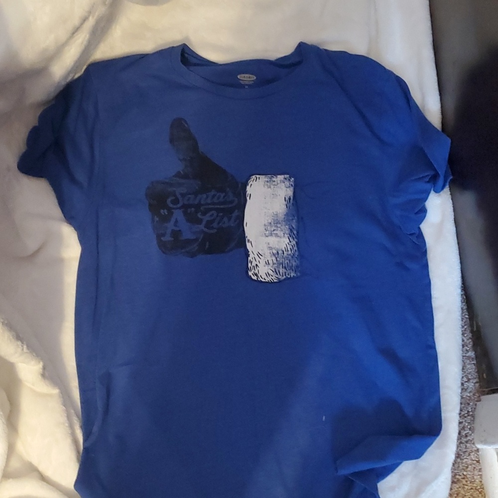 Santa's A list Dark Blue Tee shirt